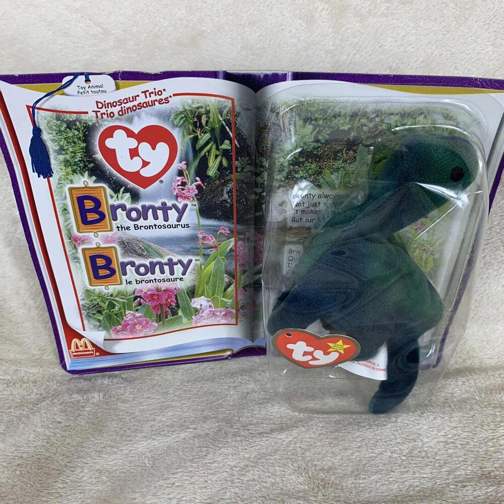 TY Bronty The Brontosaurus 1994 McDonalds Beanie Baby Rare Retired